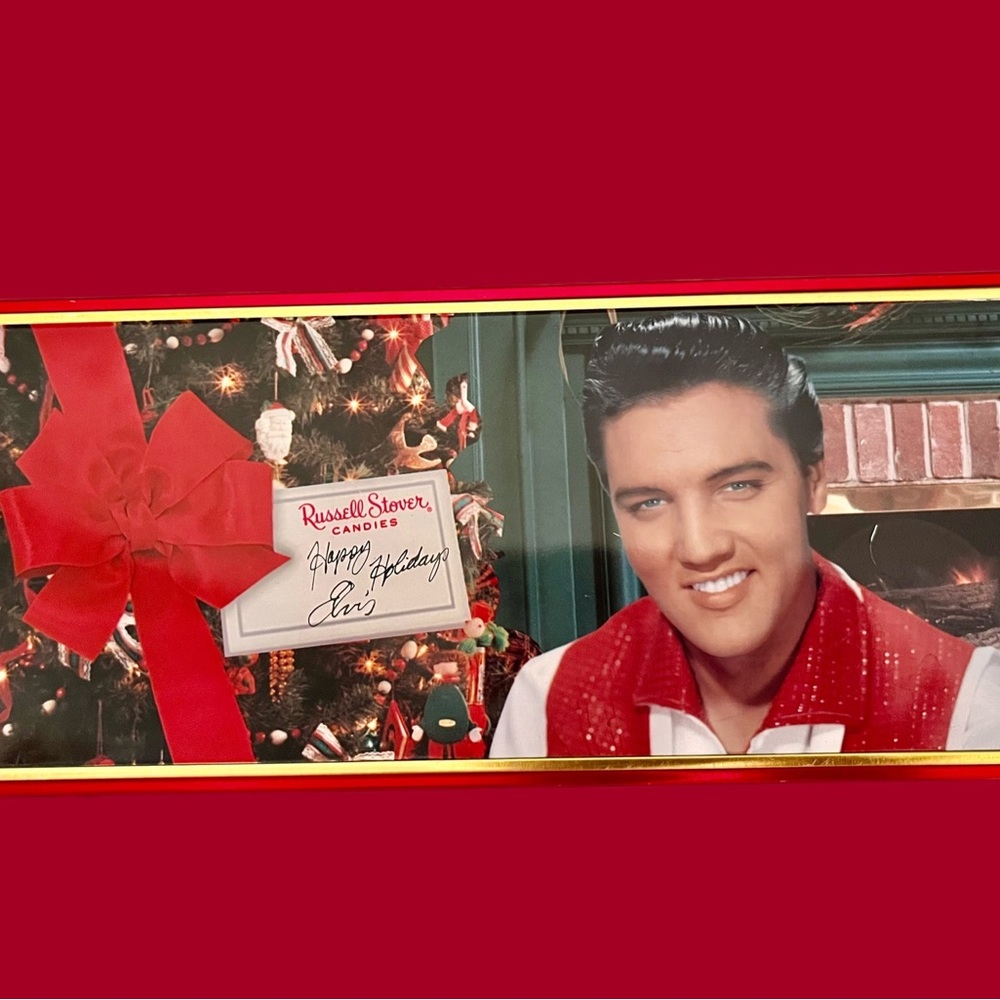 Elvis Presley Russell Stover Collectible Christmas Tin c. 1997